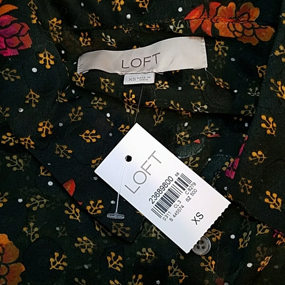 LOFT Fall Floral Utility Blouse - Picture 4 of 5